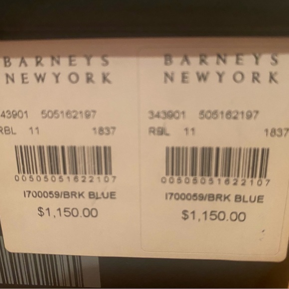 Giuseppe Zanotti  Mink stilettos blue mink w/black crock embossed heel Size 41 - Picture 11 of 15